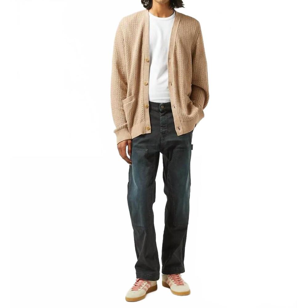 NEW CORRIDOR marled cotton cardigan in natural